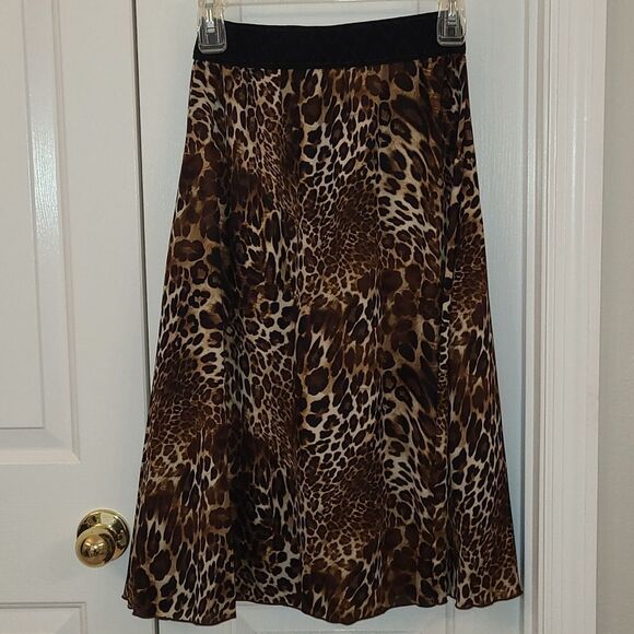 LuLaRoe Leopard Print Midi Skirt - Picture 5 of 5